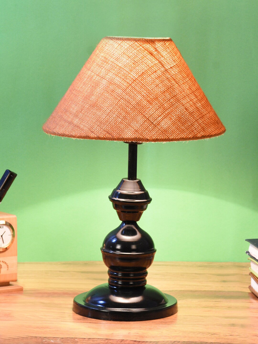 

foziq Black & Orange Textured Table Lamps