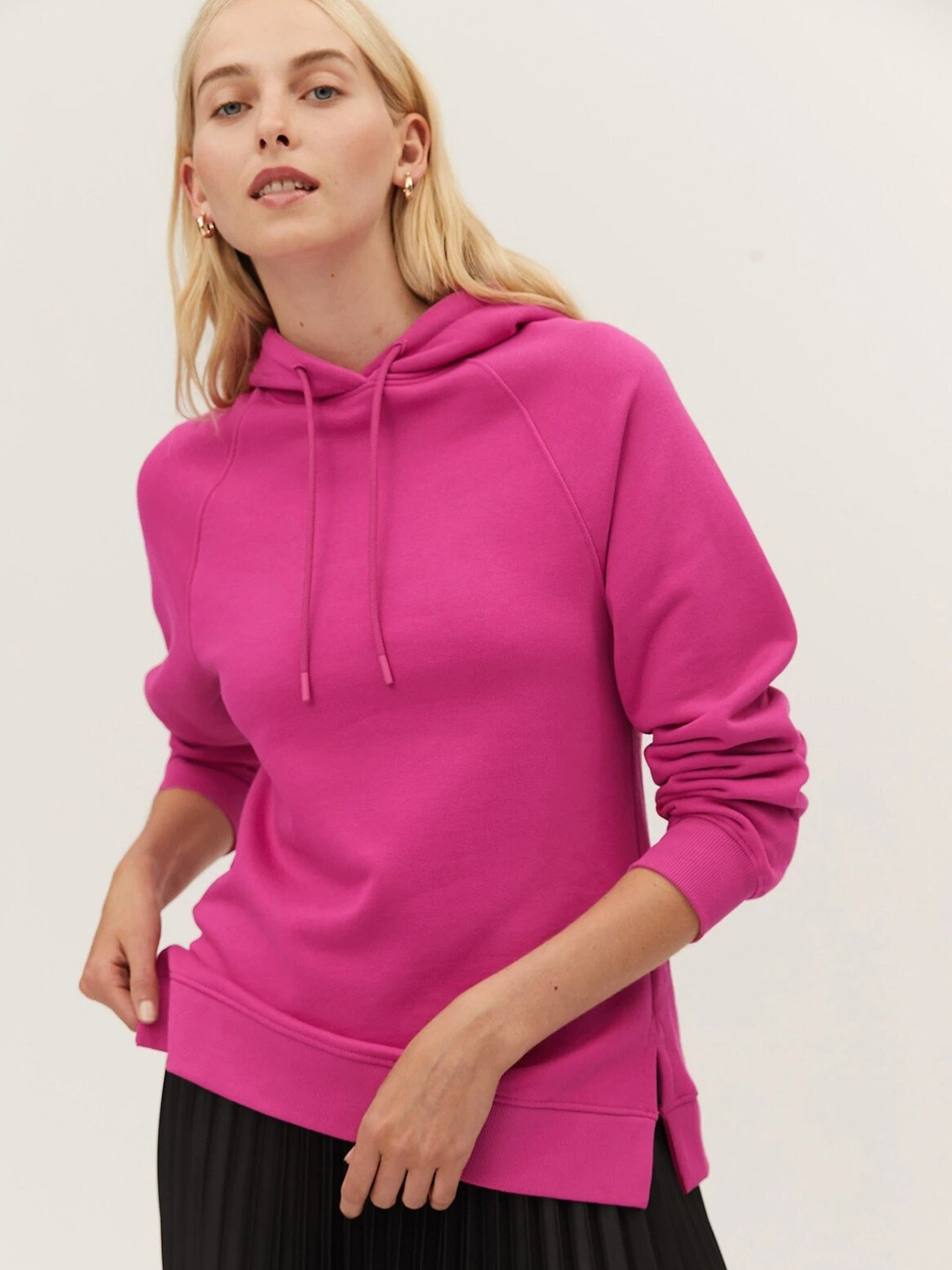 

Marks & Spencer Women Pink Hooded Pure Cotton Sweatshirt