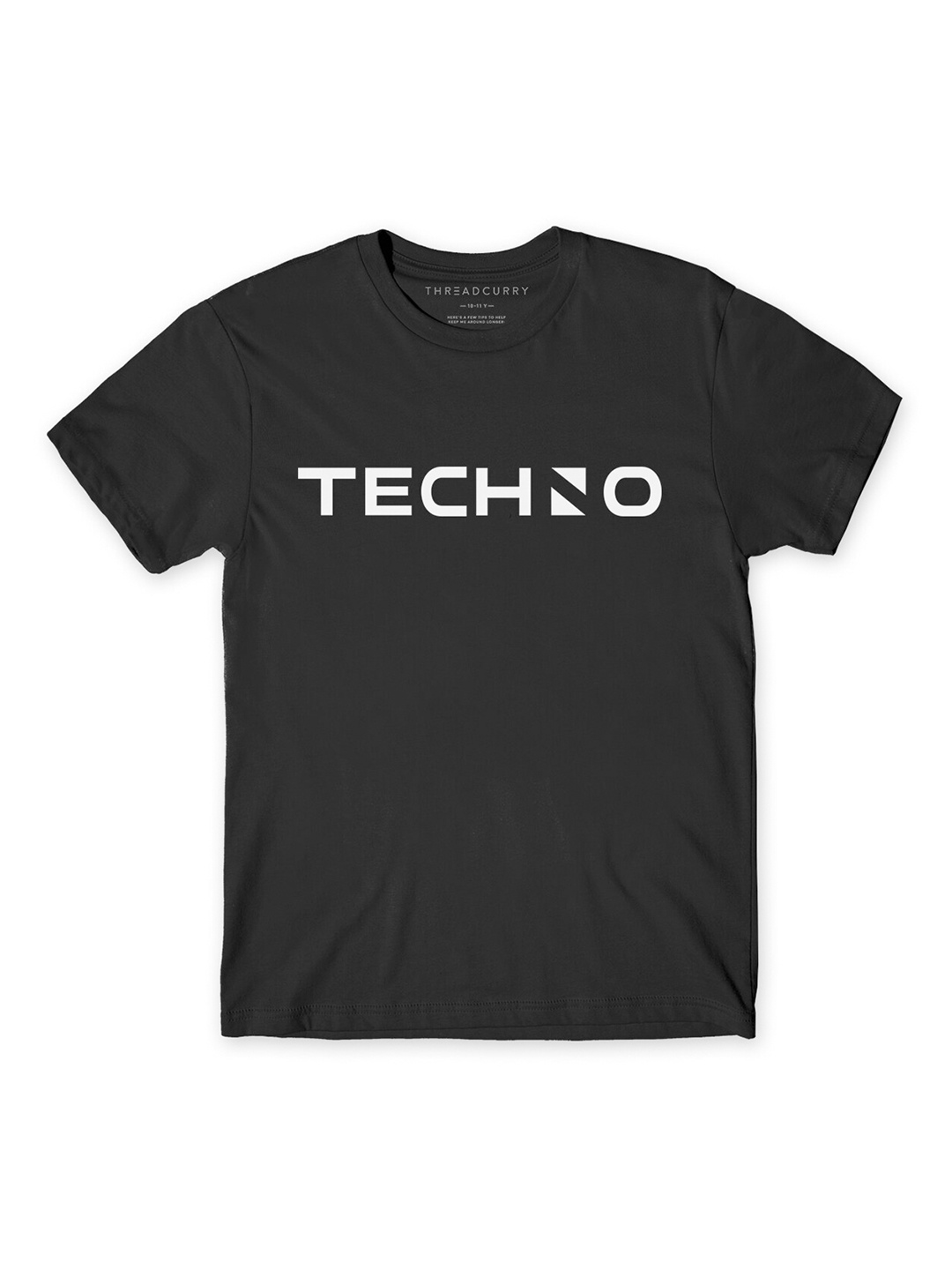 

THREADCURRY Boys Black Typography Printed T-shirt