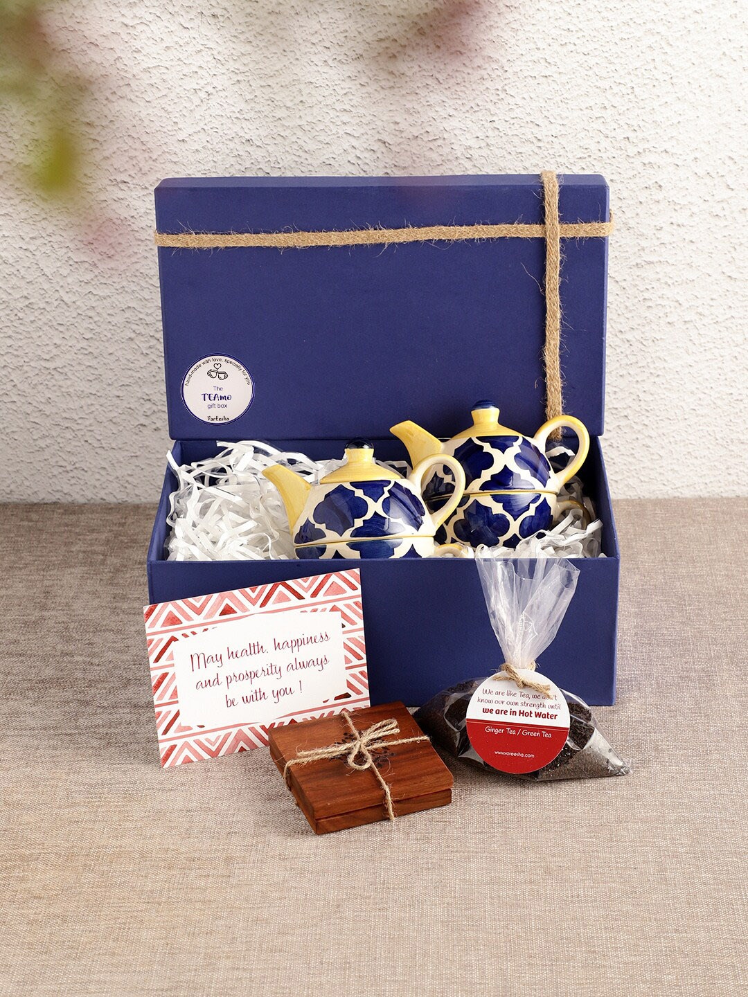 

VarEesha Hand-Painted Home Gift Sets, Blue