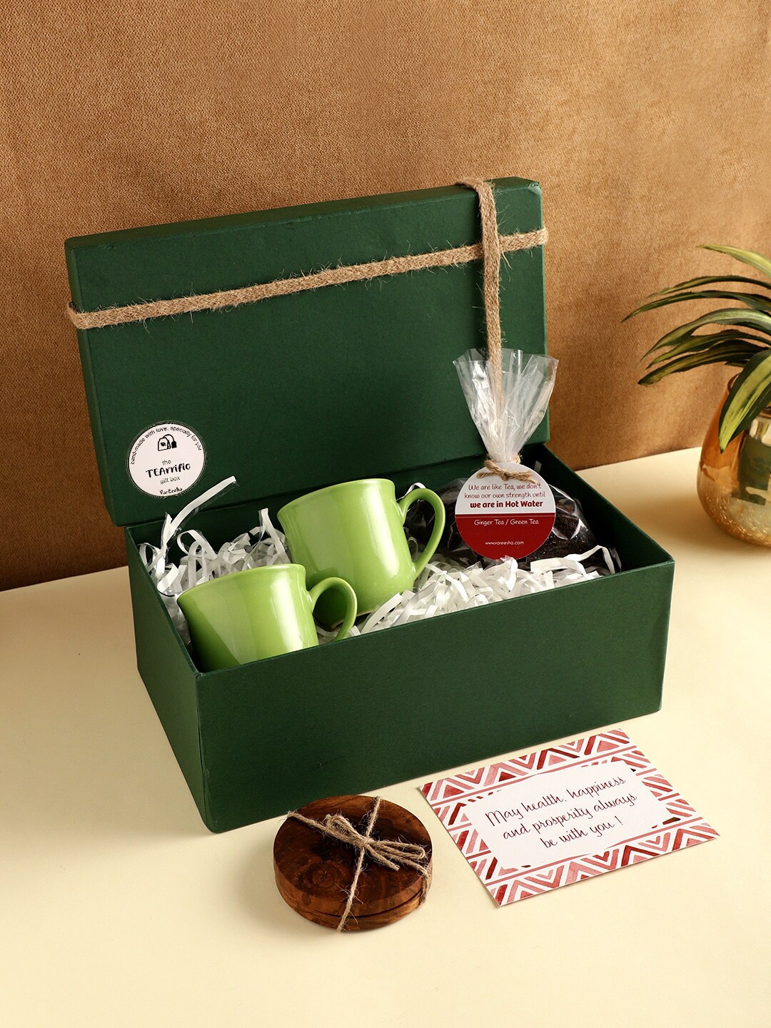 

VarEesha Solid The TEArriffic Gift Sets, Green