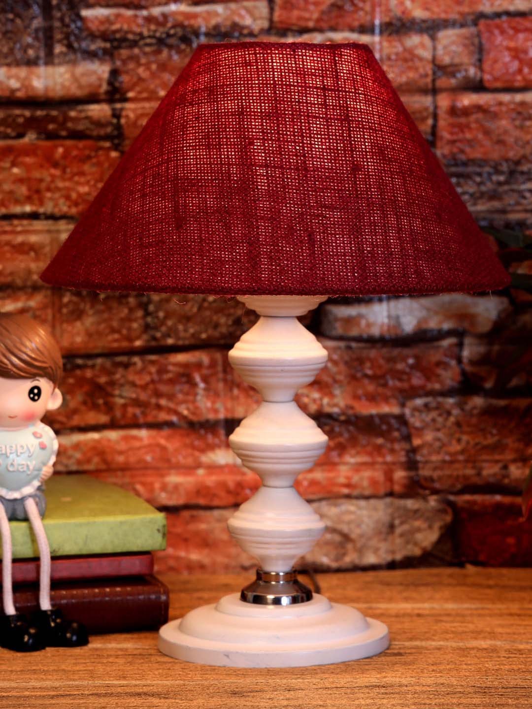 

foziq White Textured Table Lamp
