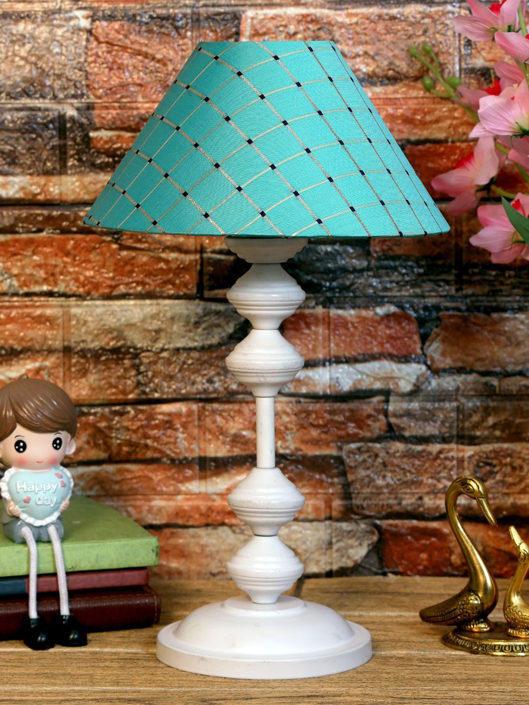 

foziq White Printed Table Lamp