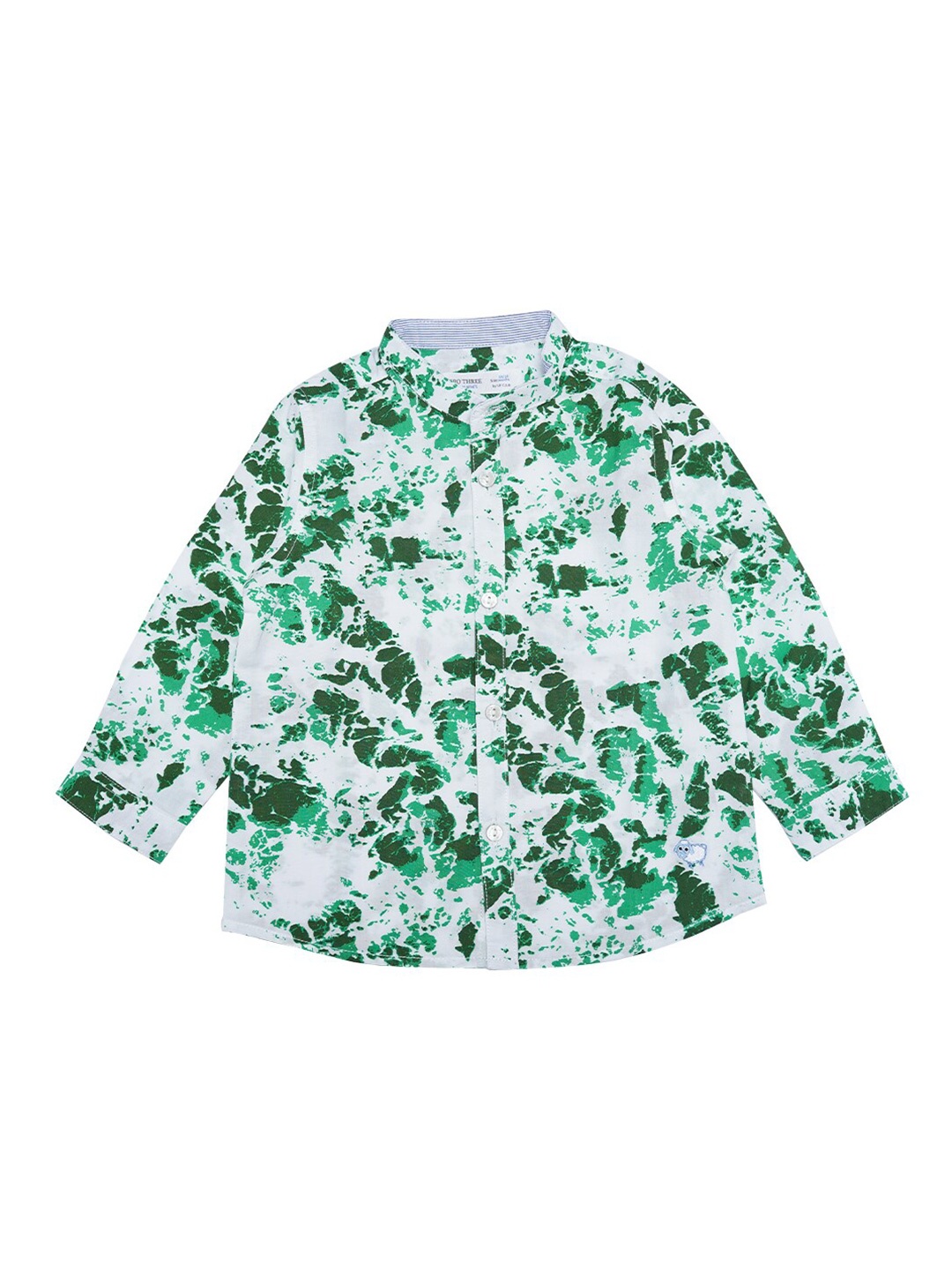 

ZERO THREE Boys White Custom Printed Casual Cotton Shirt