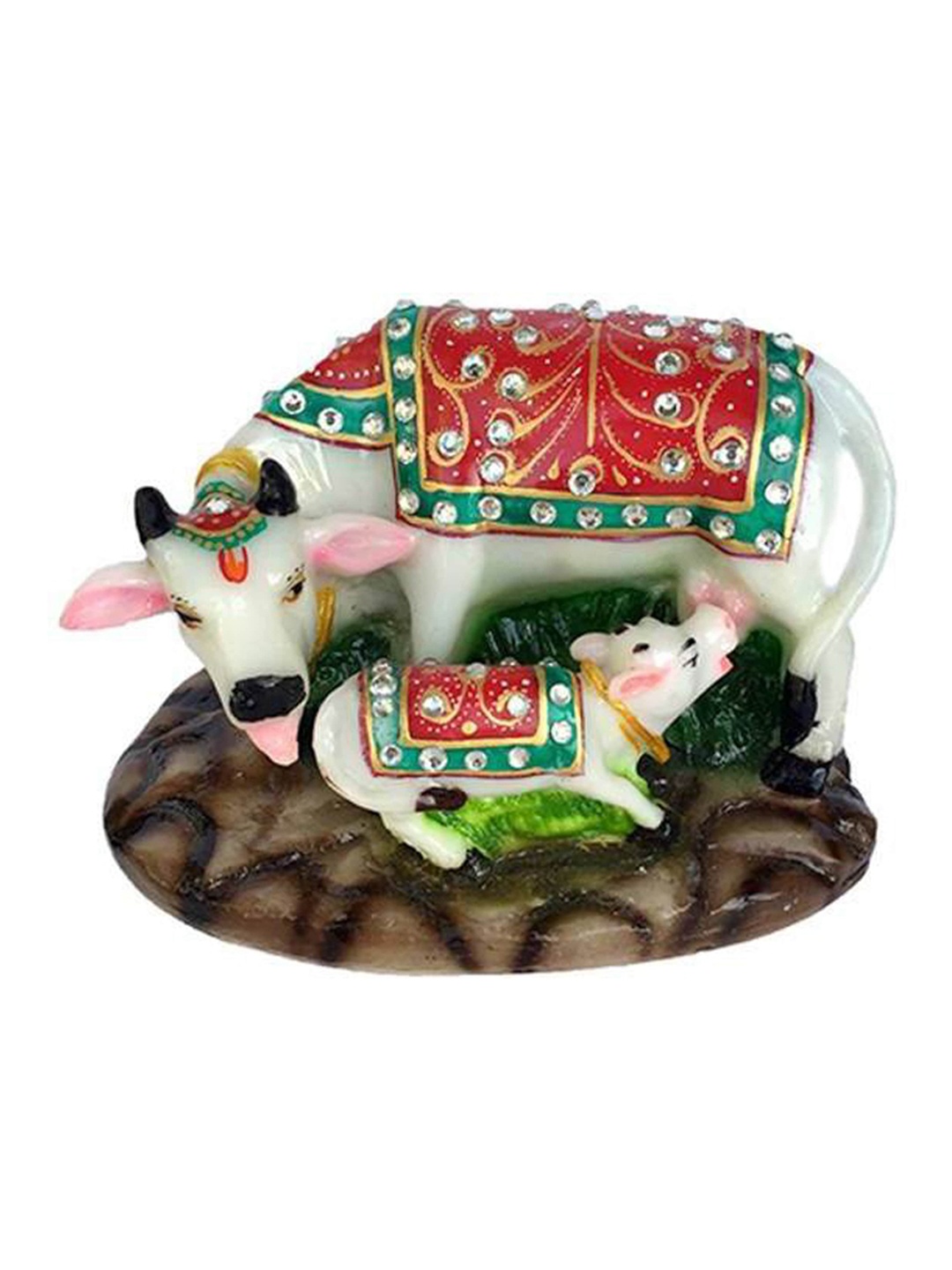 

Fashion Bizz Red & White Cow Showpiece