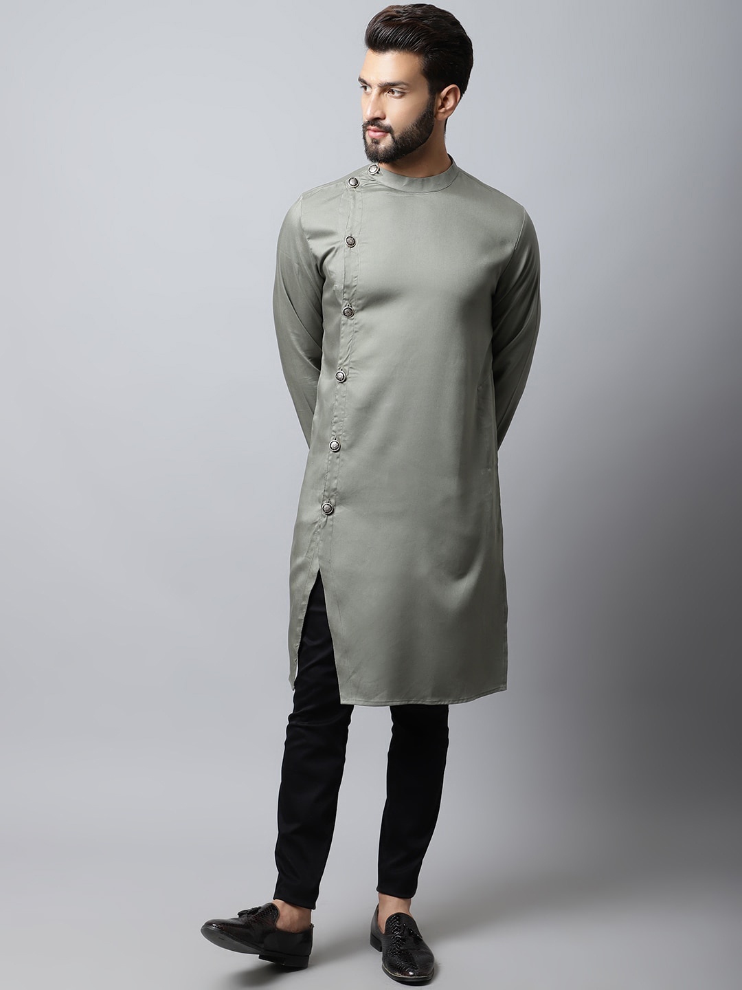 

even Men Green Kurta