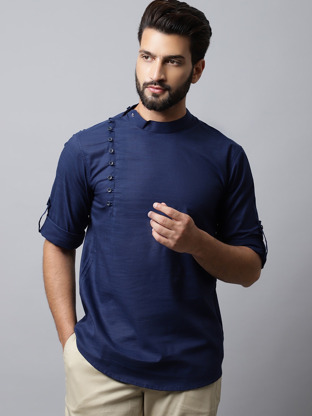 

even Men Blue Kurta