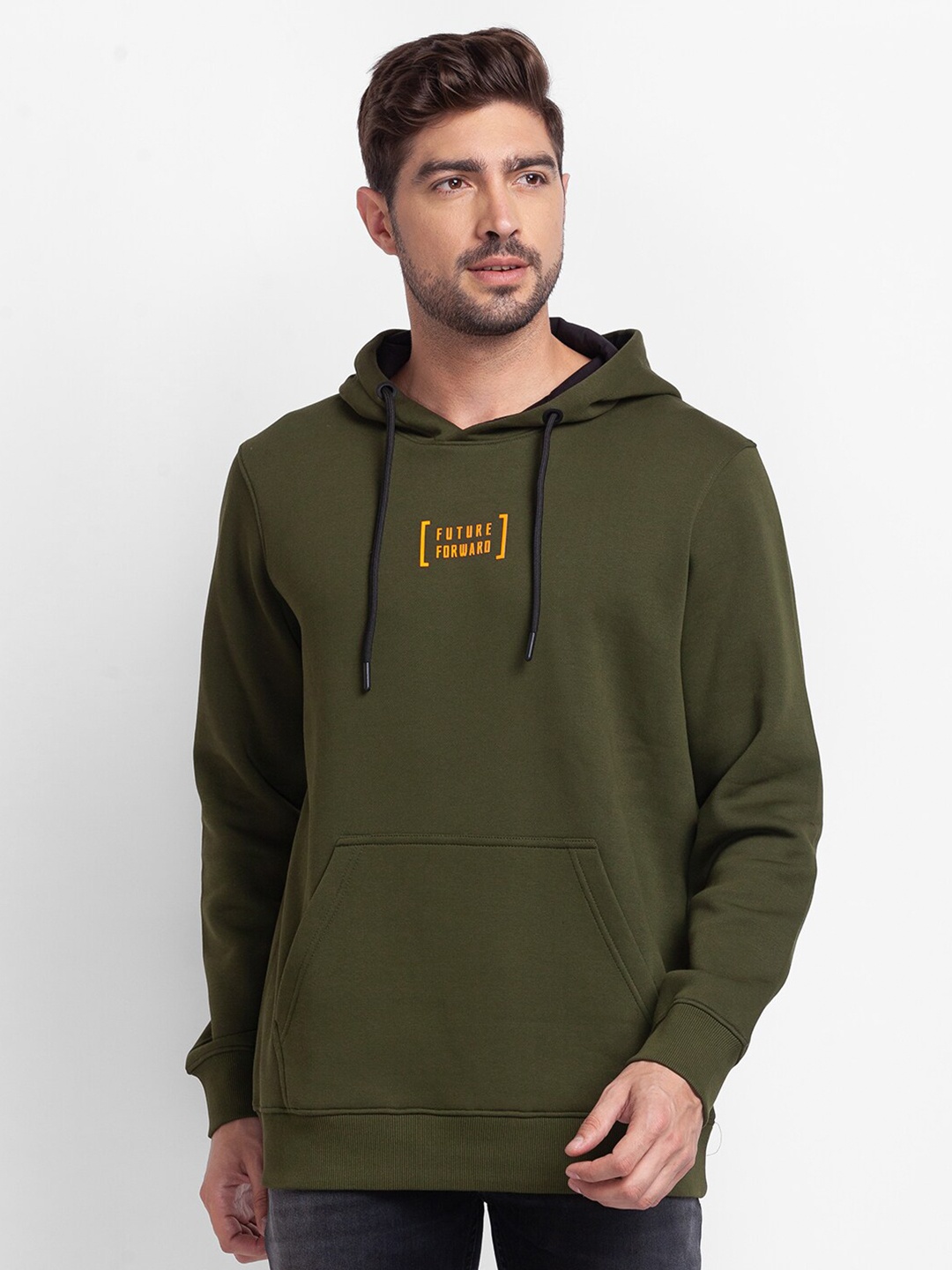 

SPYKAR Men Hooded Sweatshirt, Green