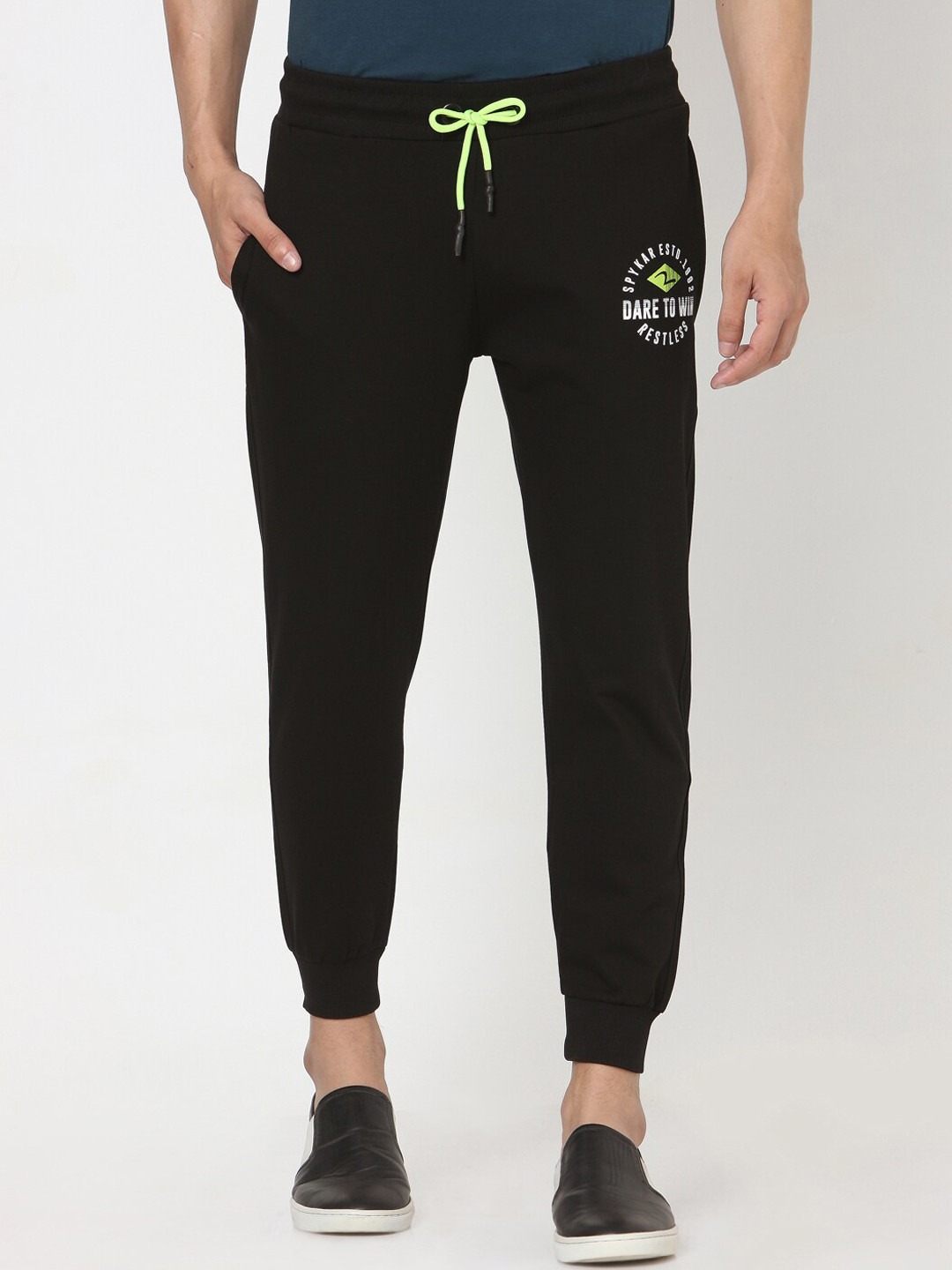 

SPYKAR Men Black Solid Cotton Joggers