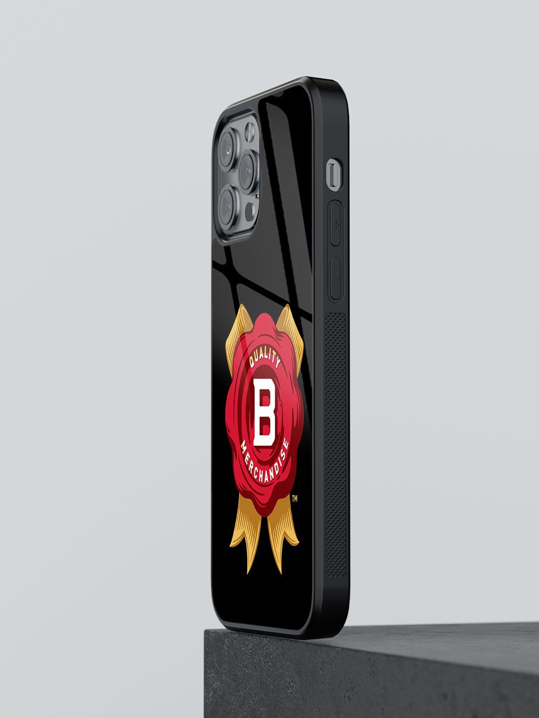 

Macmerise Black & Red Printed Jim Beam Rosette iPhone 13 Pro Glass Phone Back Case