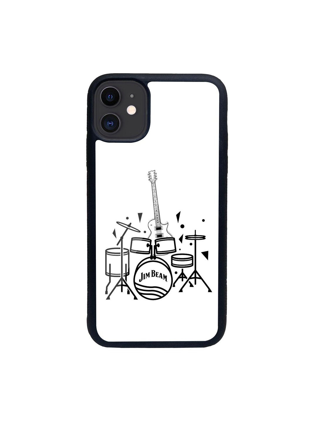 

macmerise Black & White Printed Jim Beam The Band Glass iPhone 11 Back Case
