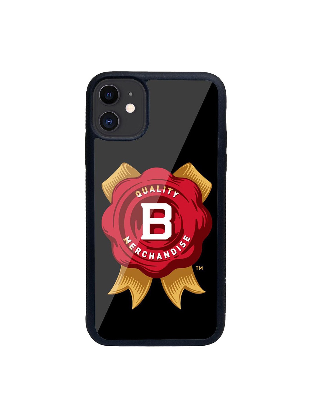 

macmerise Unisex Black Printed iPhone 11 Glass Back Case