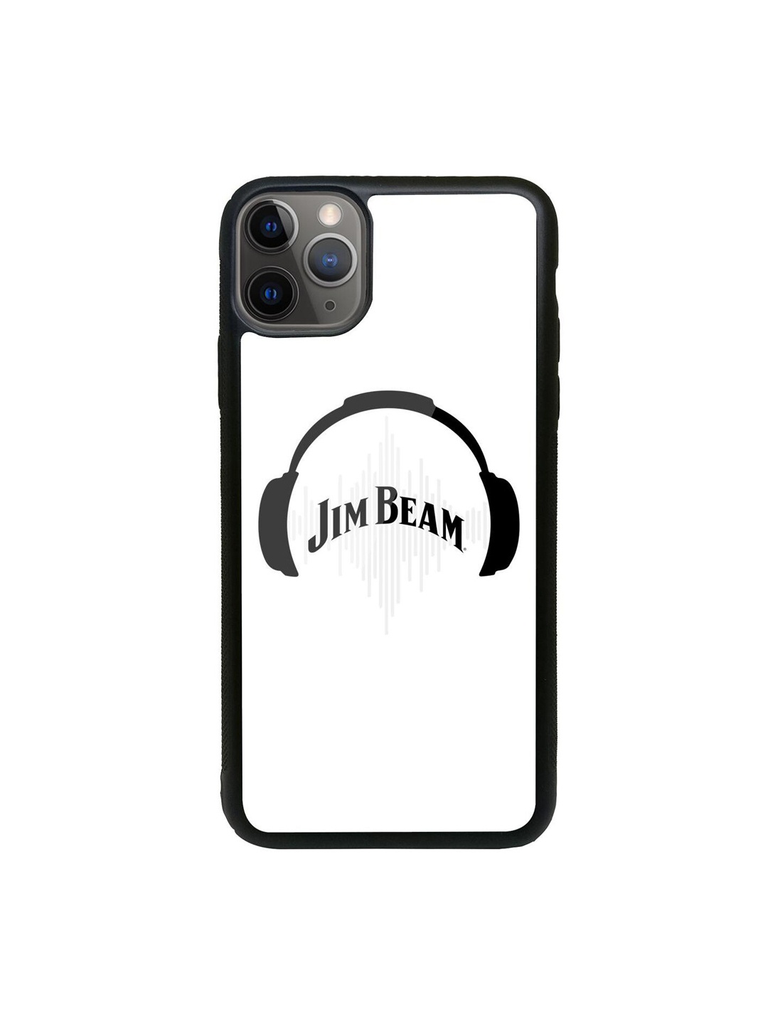 

macmerise White Jim Beam Solid Sound Printed iPhone 11 Pro Max Glass Back Case
