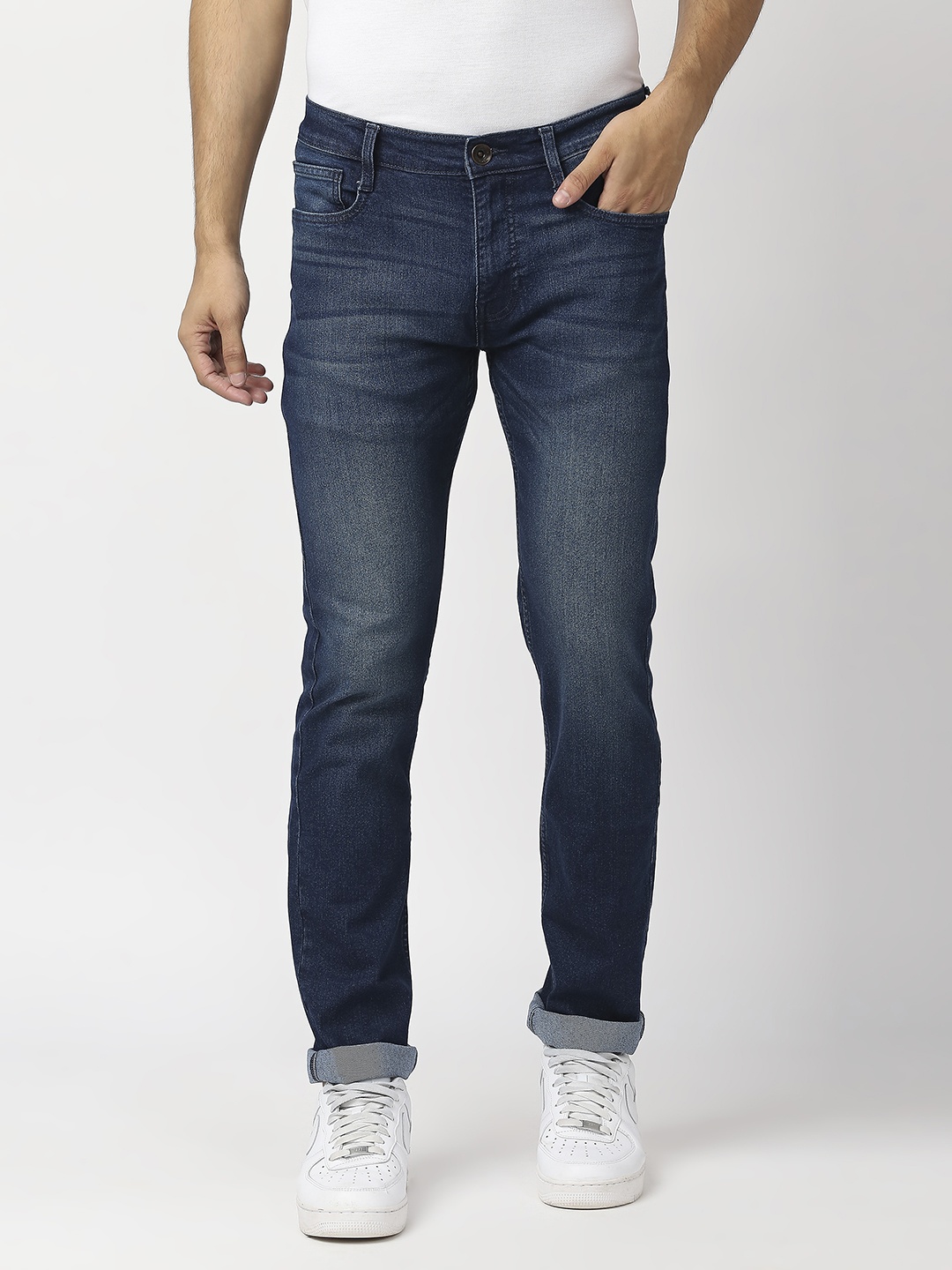 

Pepe Jeans Men Blue Vapour Slim Fit Mid-Rise Light Fade Stretchable Jeans