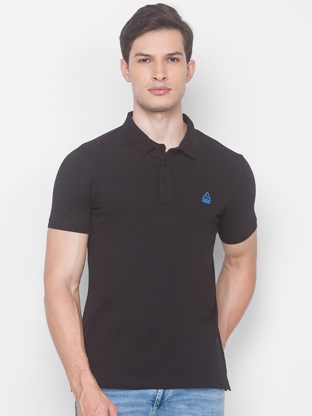 

SPYKAR Men Polo Collar Slim Fit T-shirt, Na