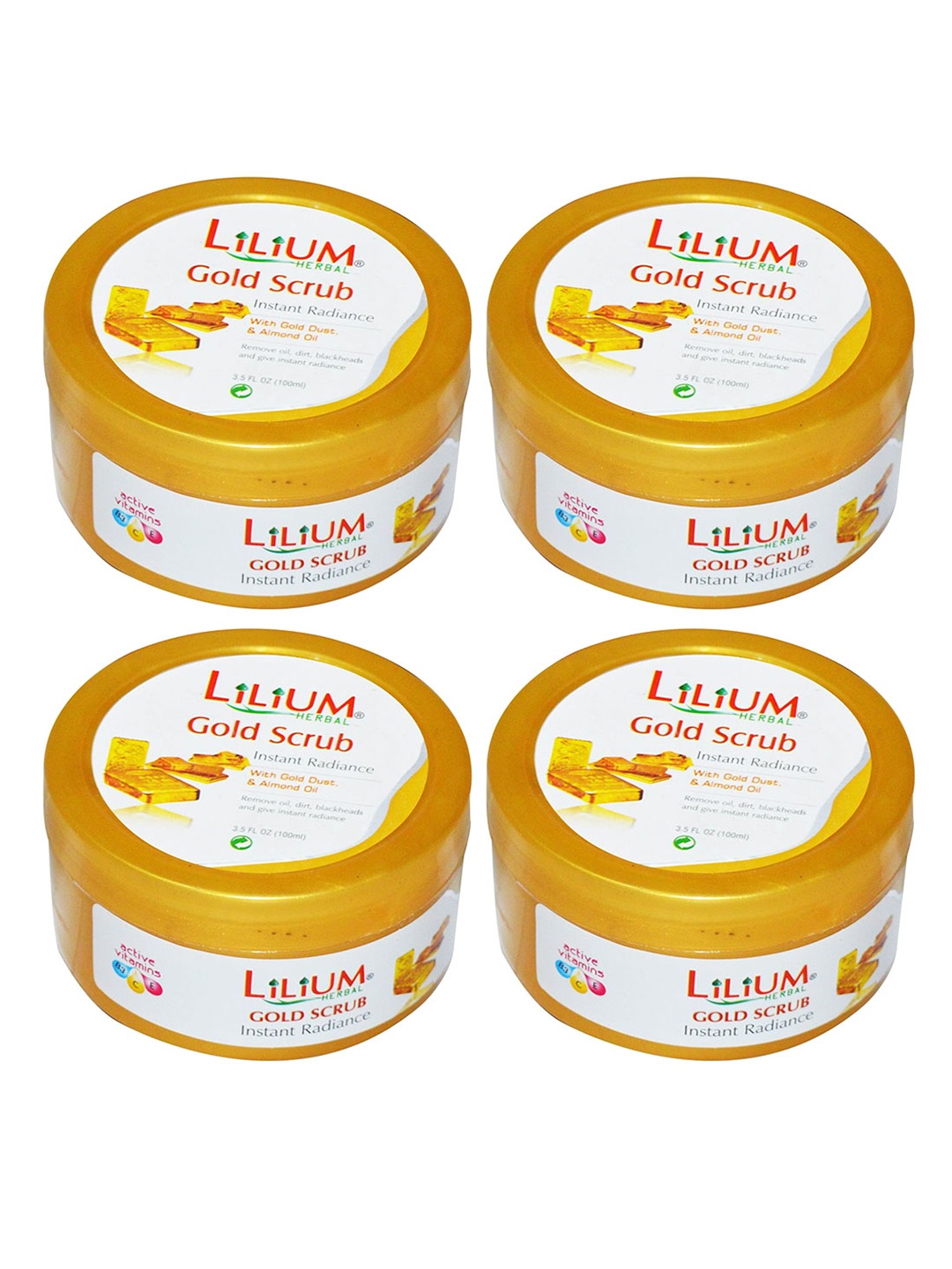 

Lilium Set Of 4 Face Scrub Gold Face Scrub 100ml