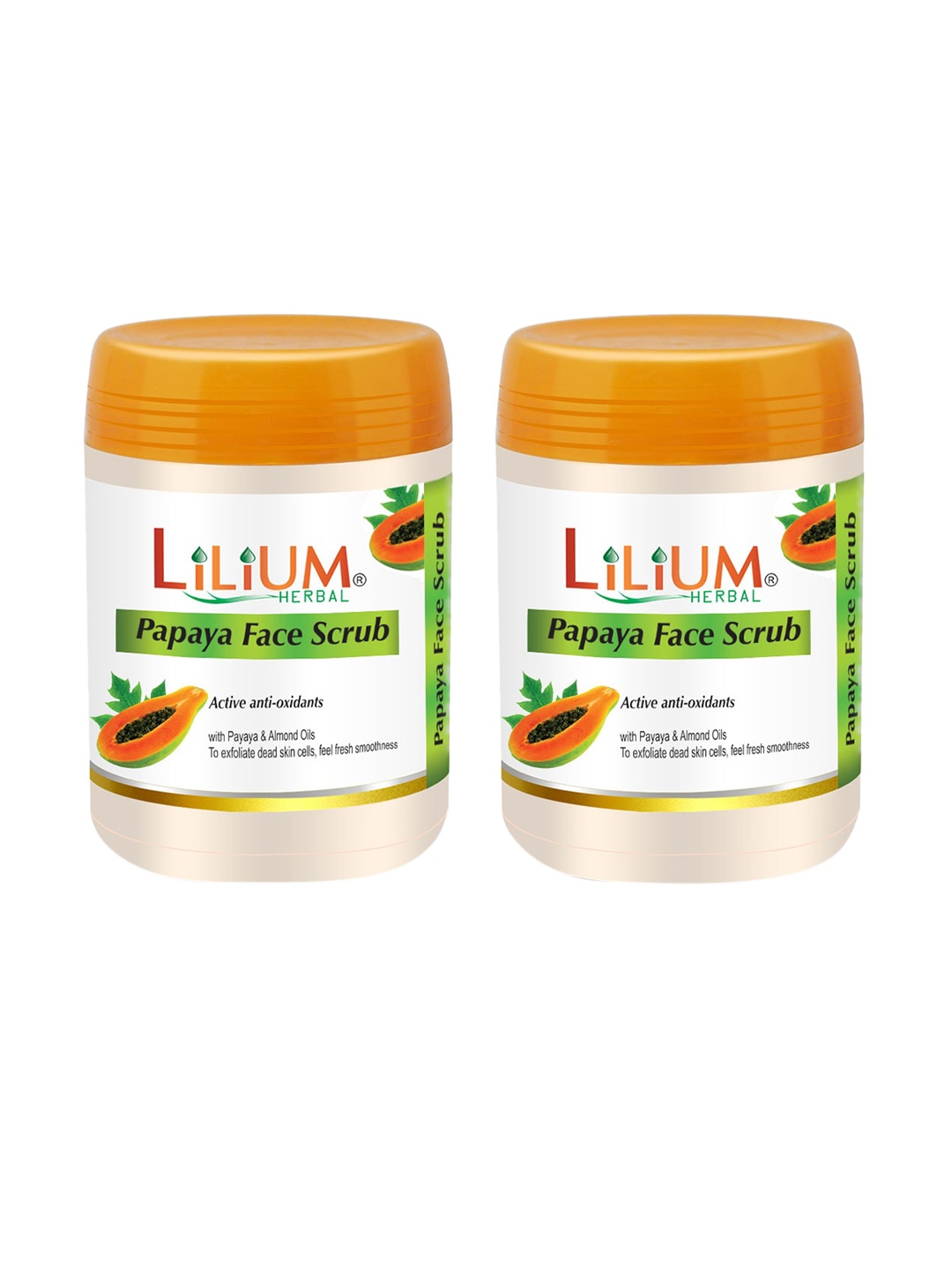 

Lilium Set Of 2 Papaya Scrub, Yellow