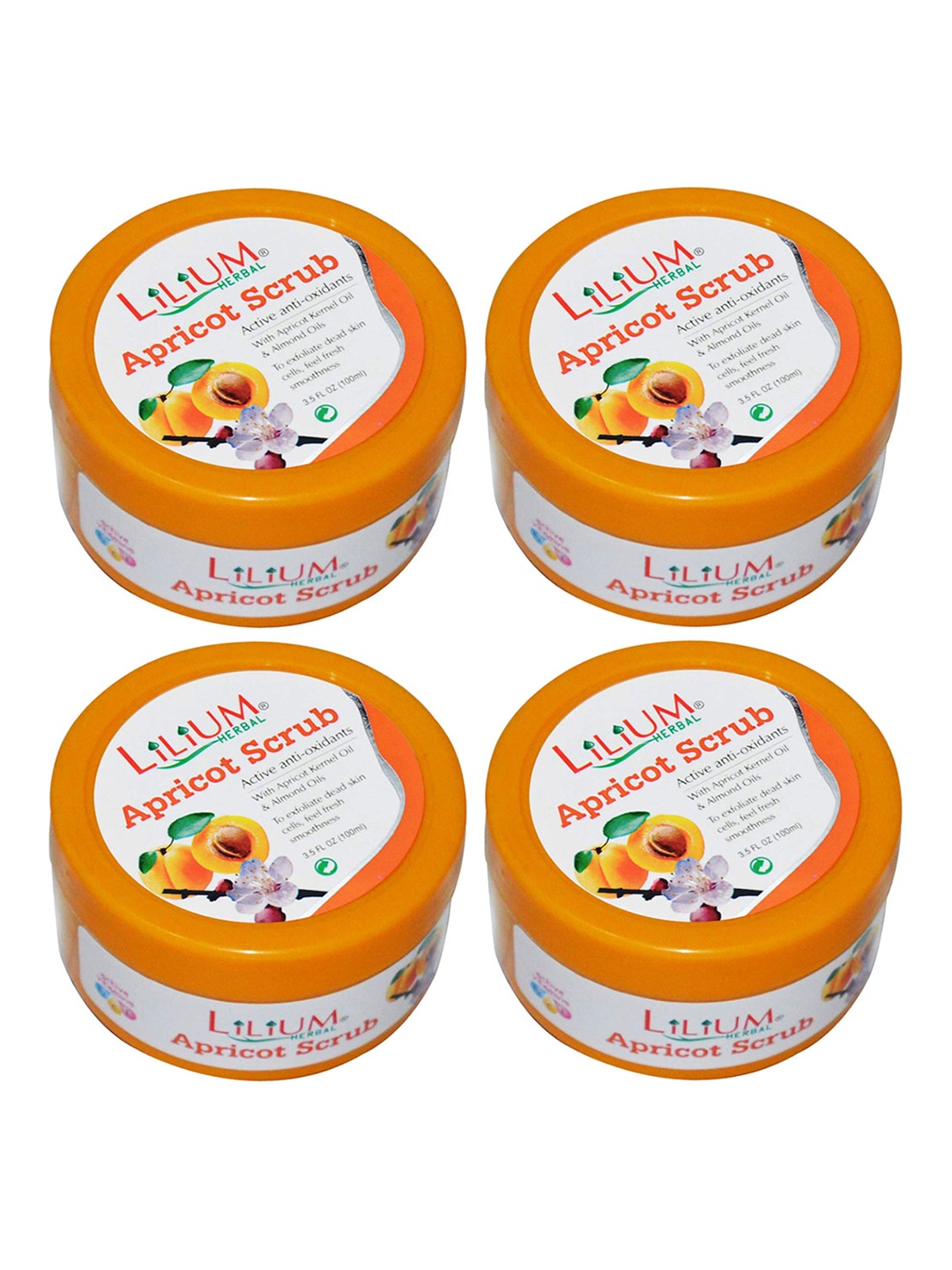 

Lilium Women Set Of 4 Apricot Face Scrub- 100ml, Yellow