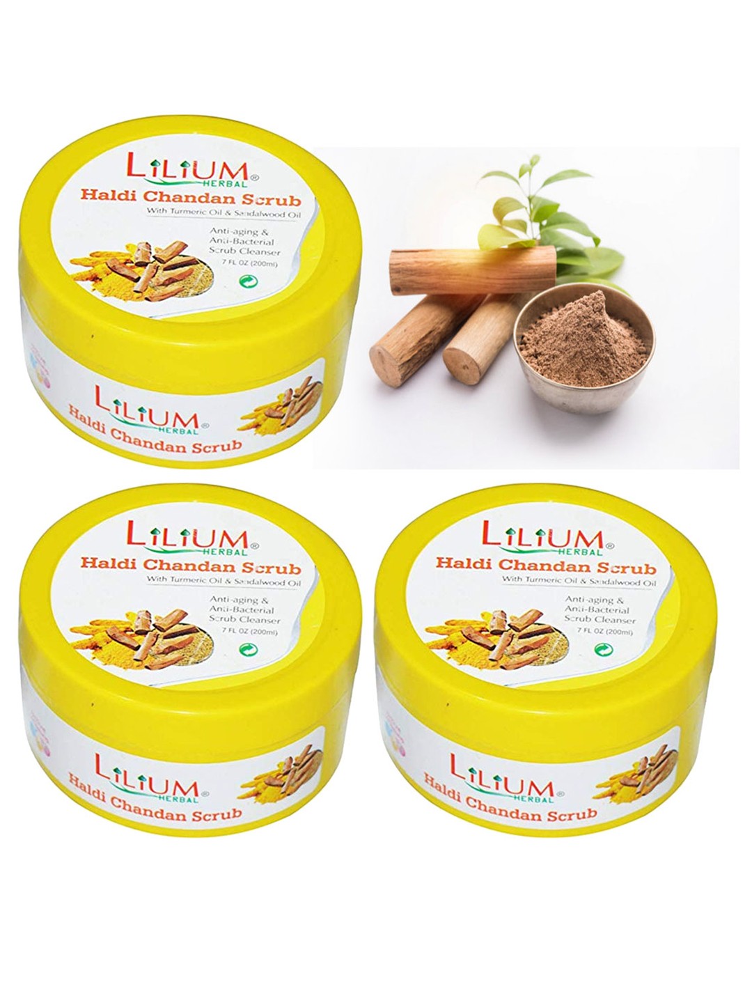 

Lilium Set Of 3 Yellow Haldi Chandan Scrub
