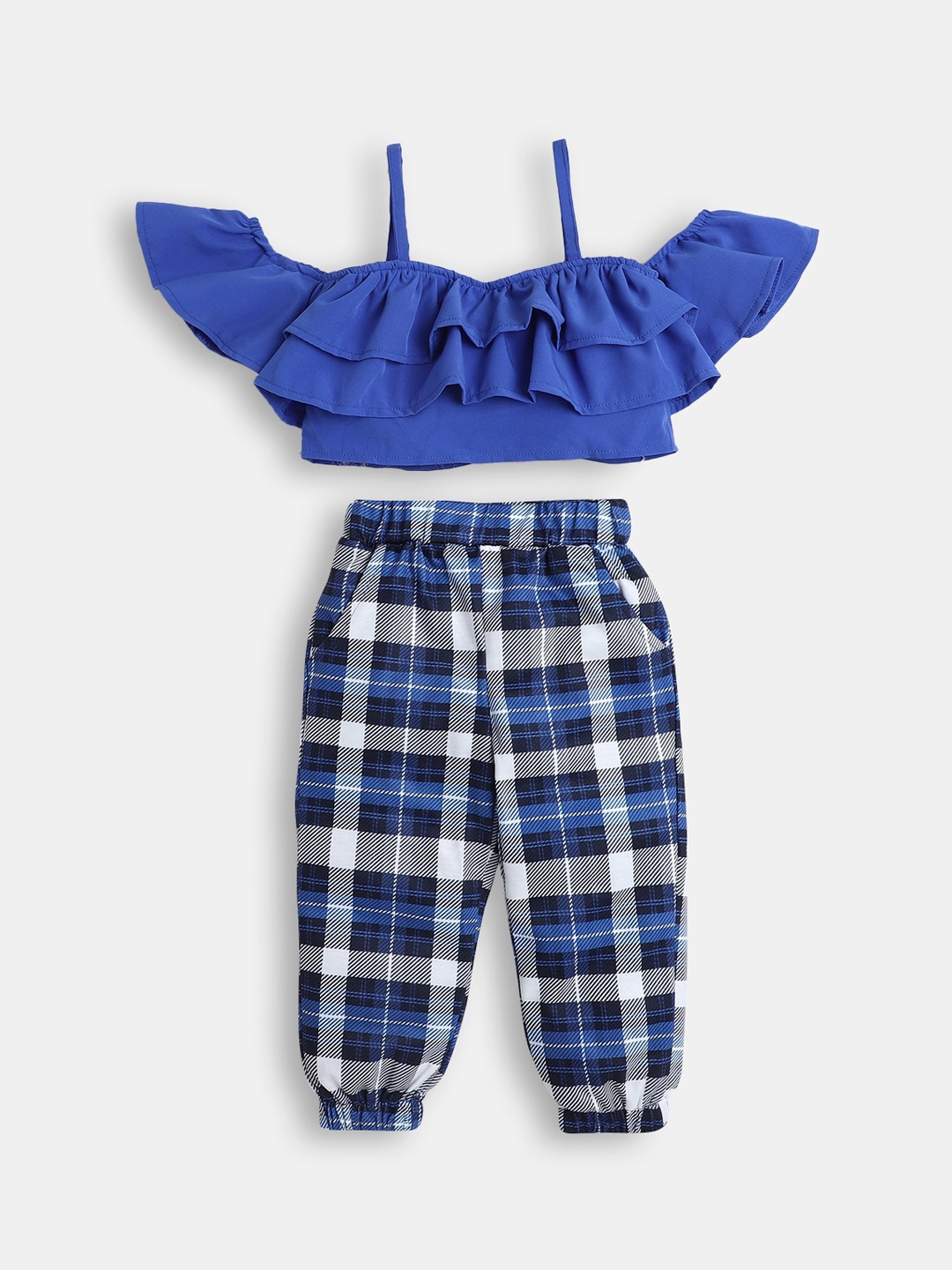 

Hopscotch Girls Blue & Off White Top with Trousers