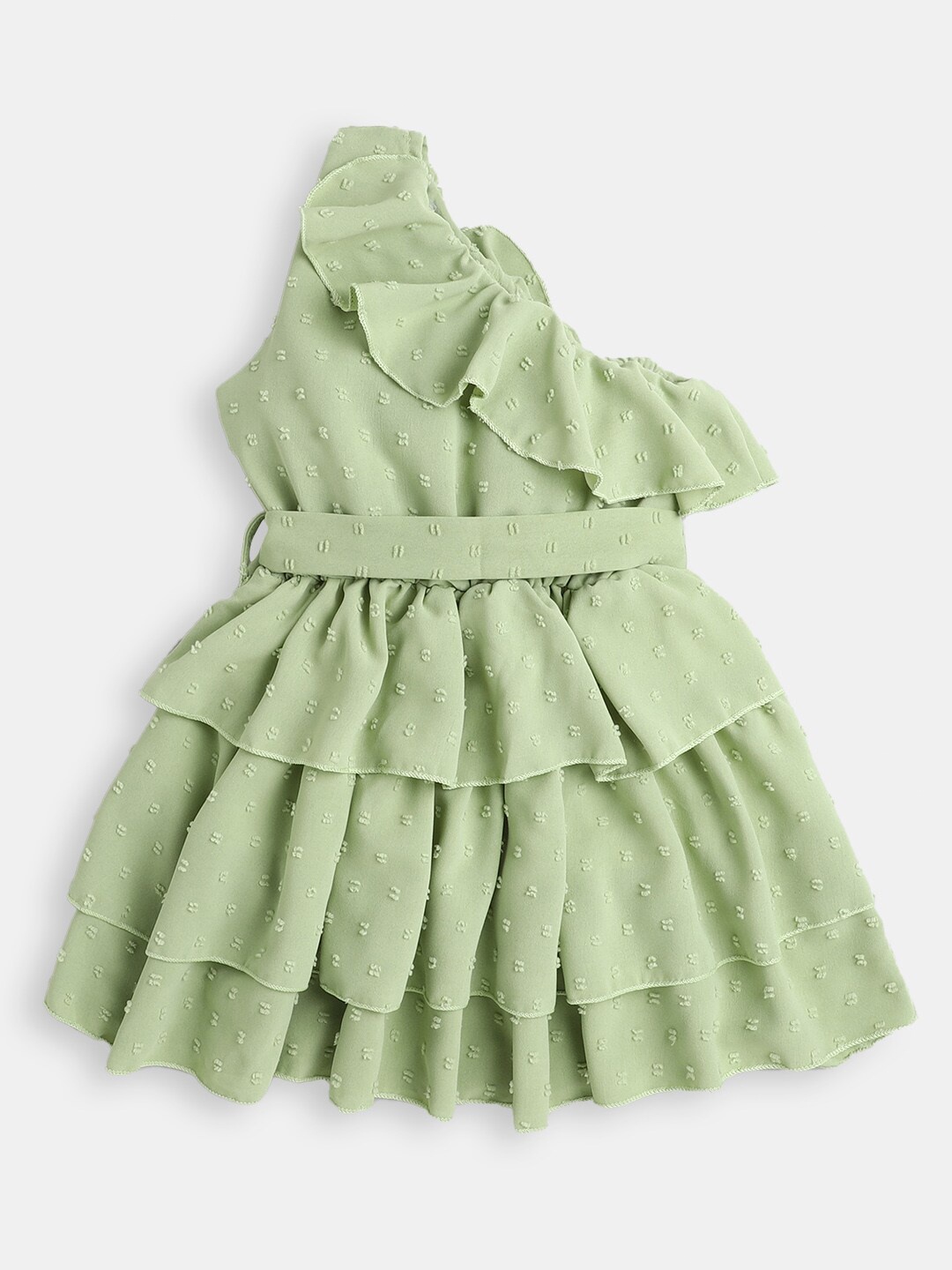 

Hopscotch Green One Shoulder Dress