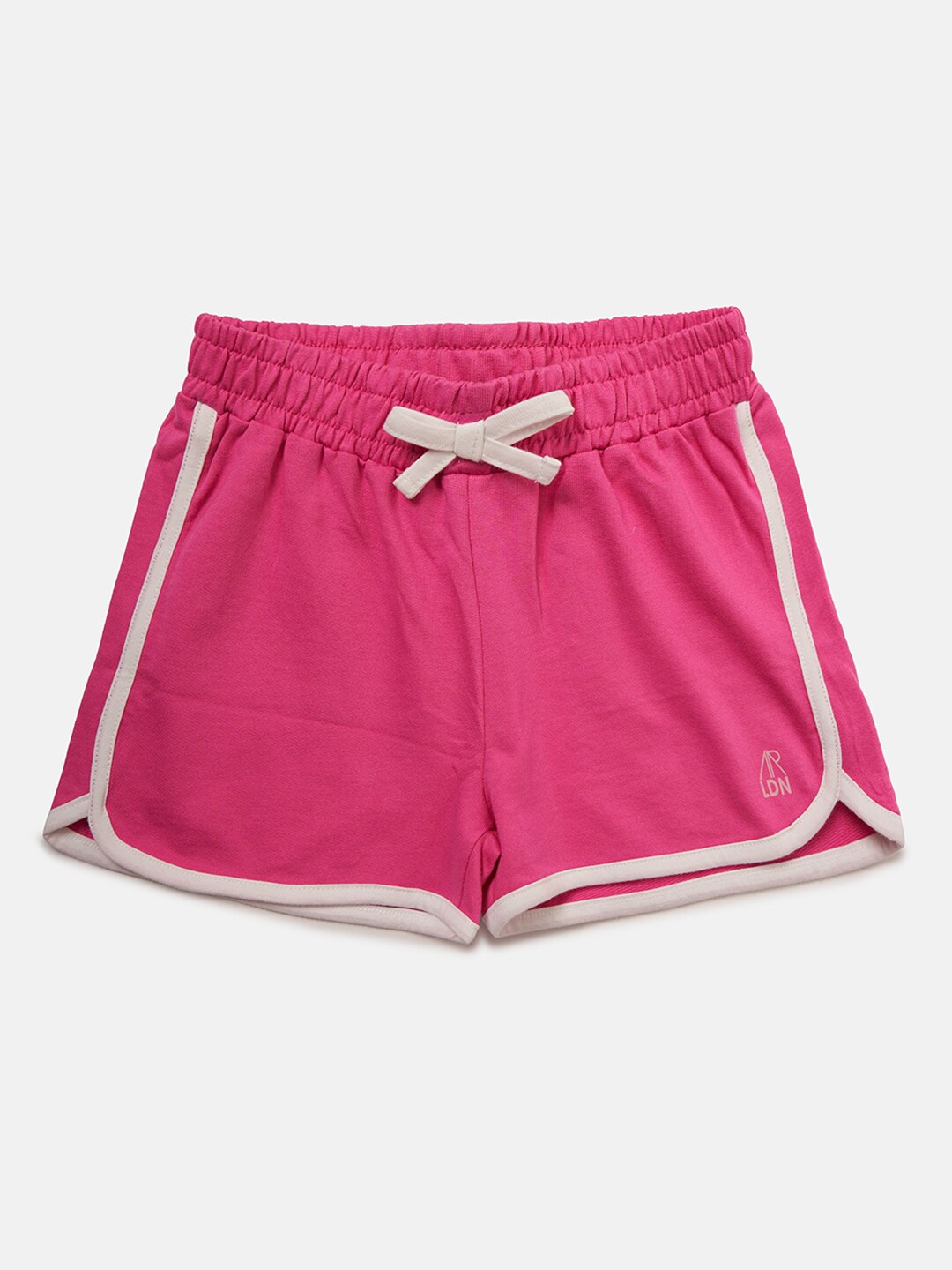 

Angel & Rocket Girls Solid Cotton Regular Shorts, Pink
