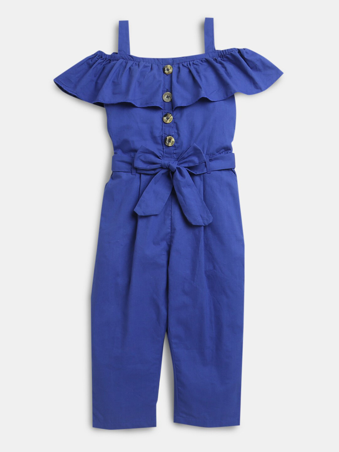 

Hopscotch Girls Solid Basic Jumpsuit, Blue