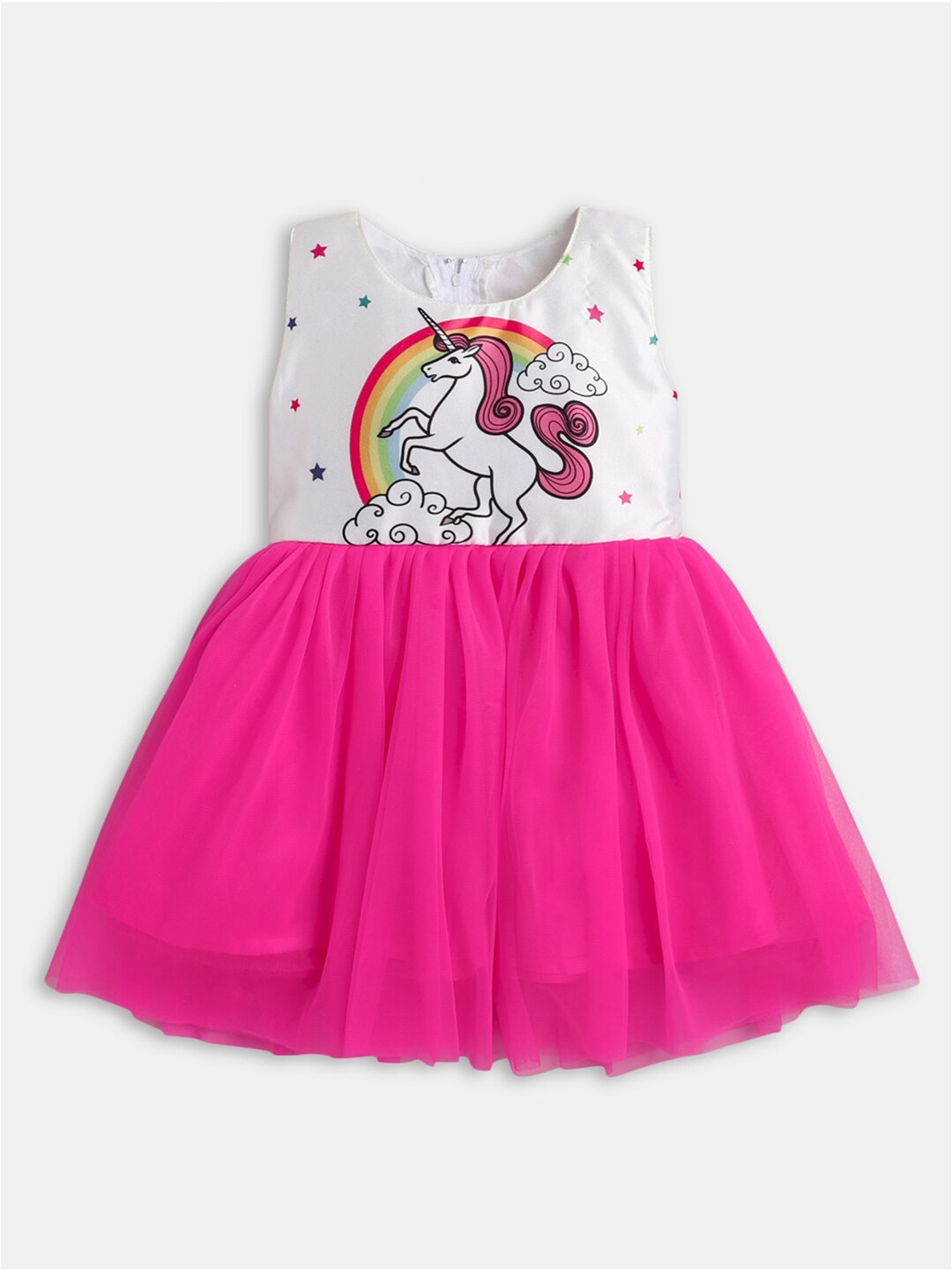 

Hopscotch Pink Graphic Print Sleeveless Party Dress