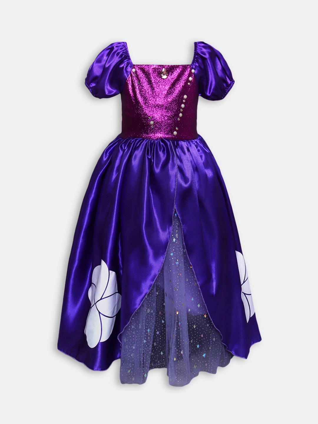 

Hopscotch Purple Peplum Maxi Dress