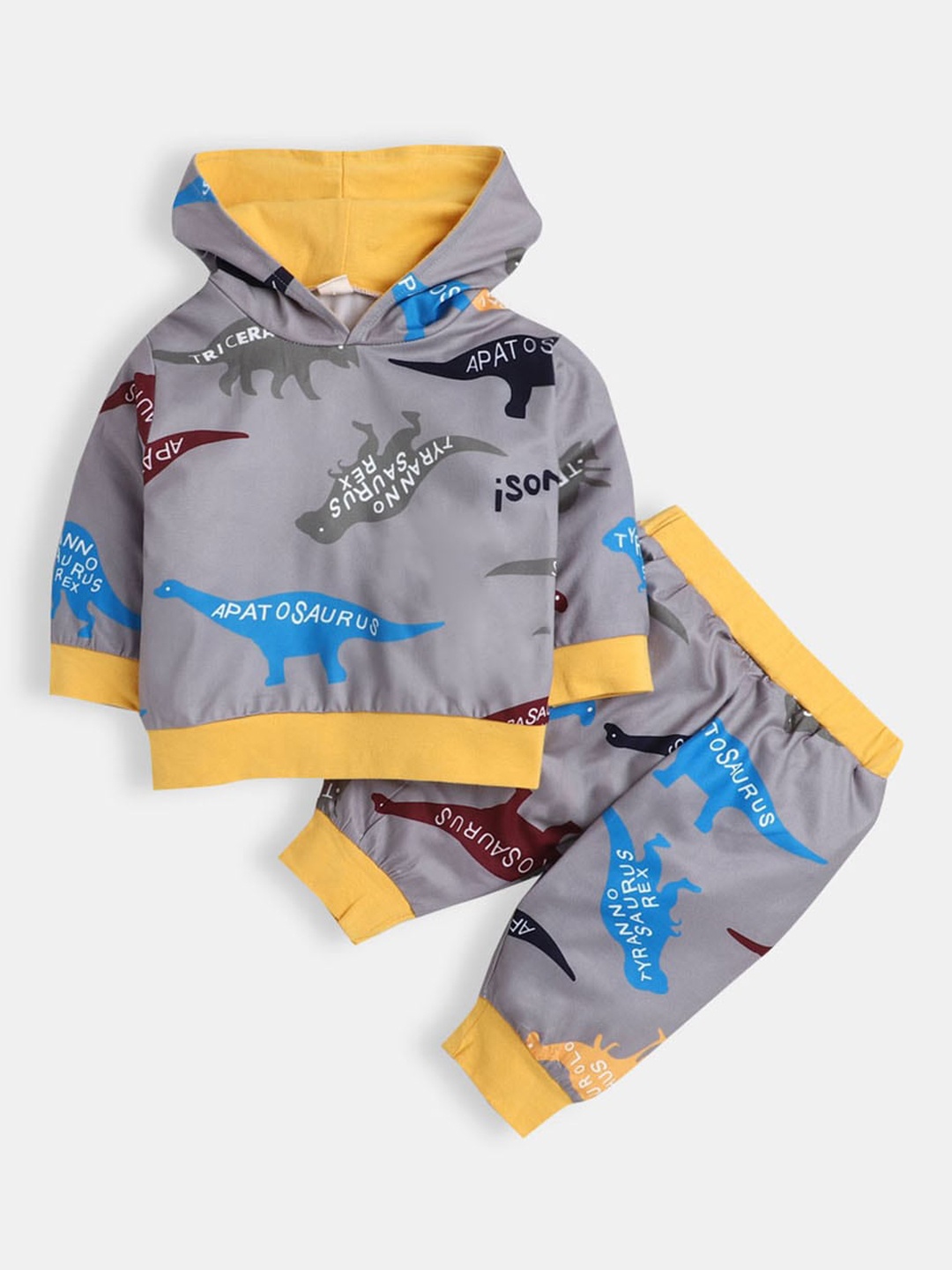 

Hopscotch Boys Grey & Blue Printed Top with Trousers