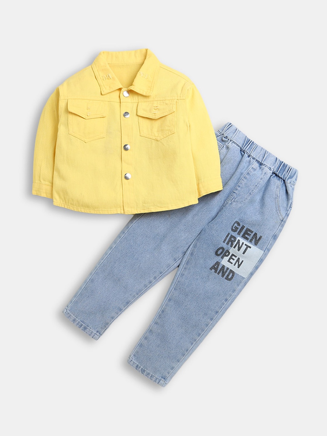 

Hopscotch Boys Yellow & Blue Shirt with Trousers