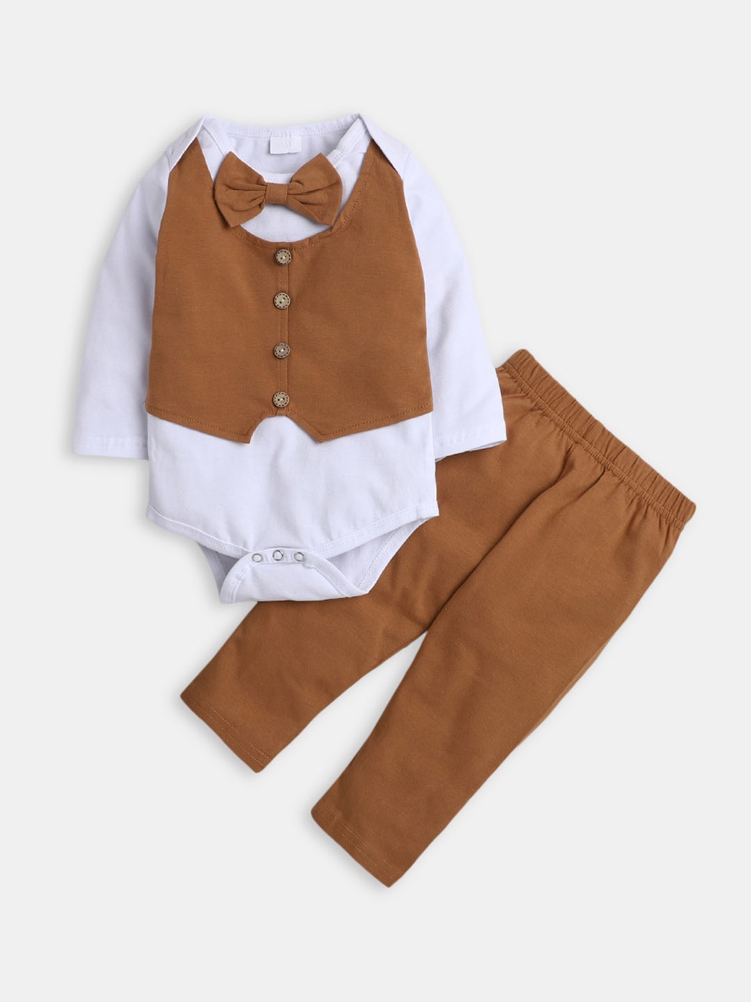 

Hopscotch Boys Brown & White Top with Trousers