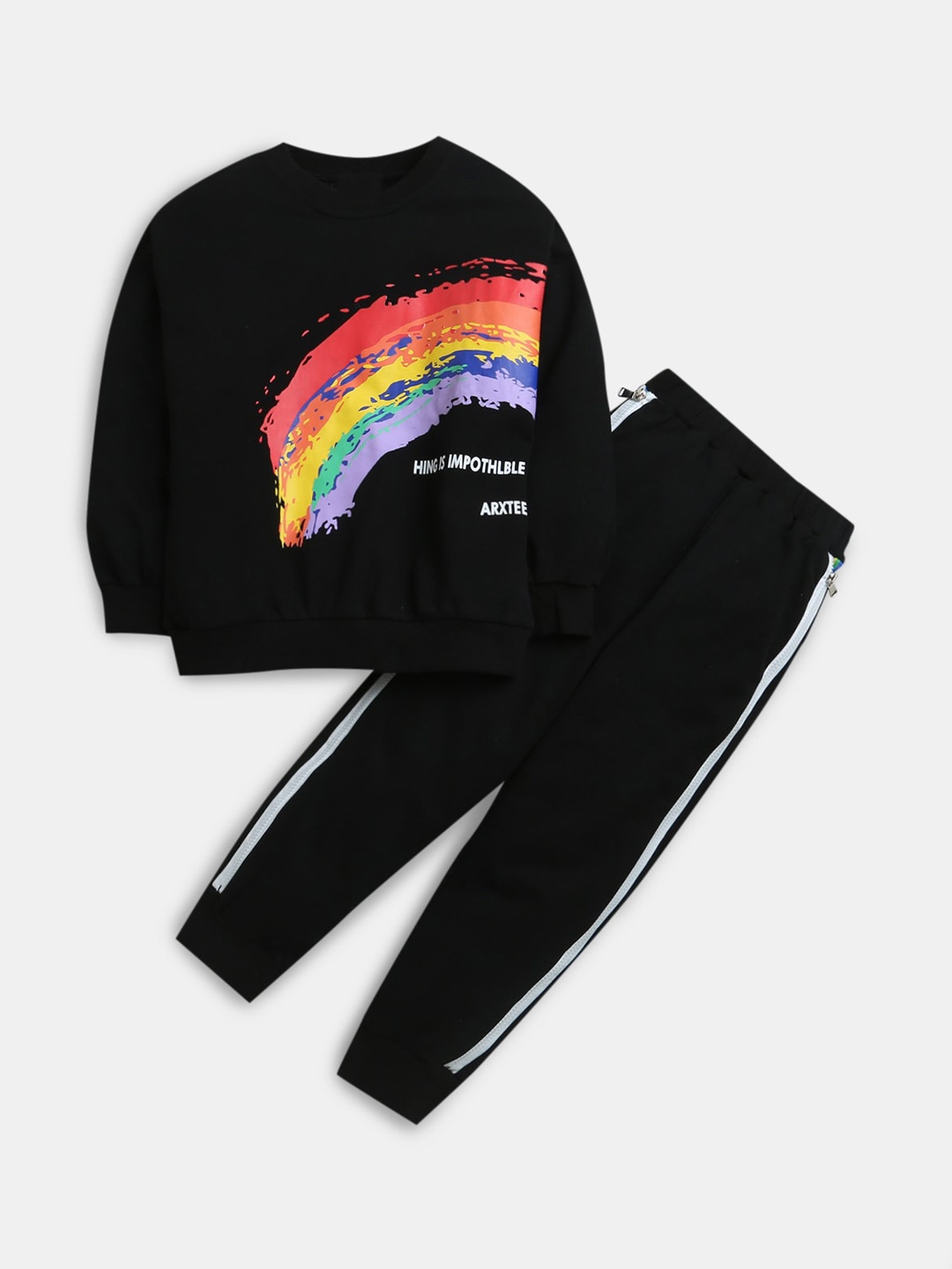 

Hopscotch Boys Black & Red Printed Top with Trousers