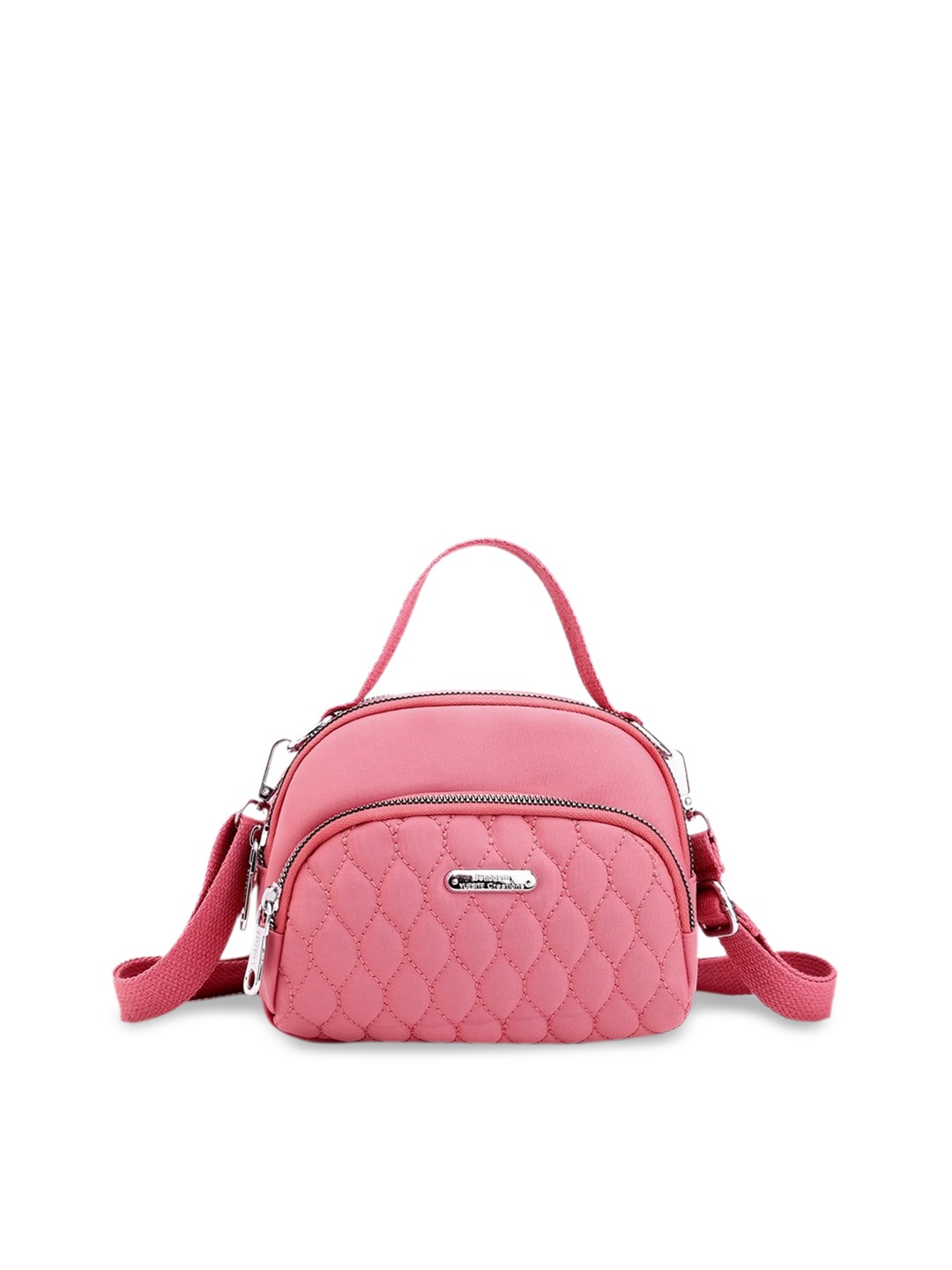 

Diva Dale Pink Structured Sling Bag with Quilted