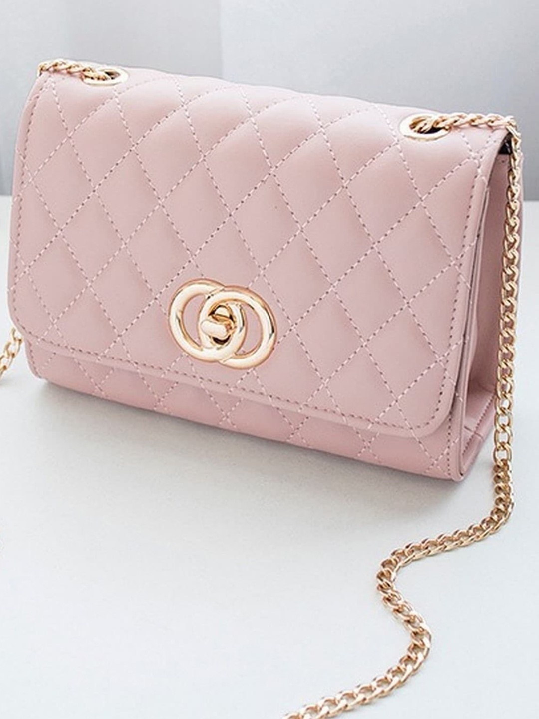 

Diva Dale Pink PU Structured Sling Bag