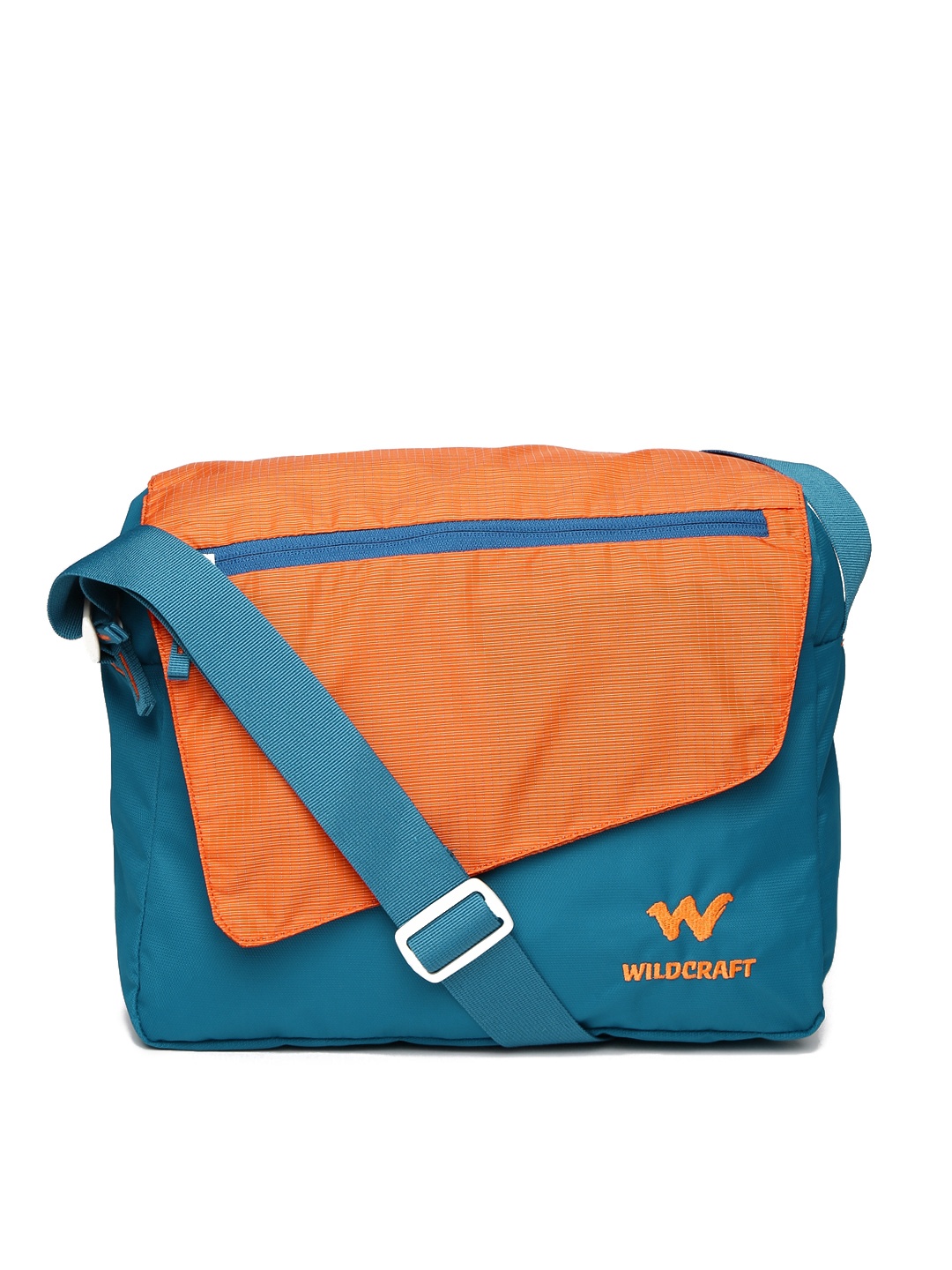 

Wildcraft Unisex Blue & Orange Colourblocked Messenger Bag