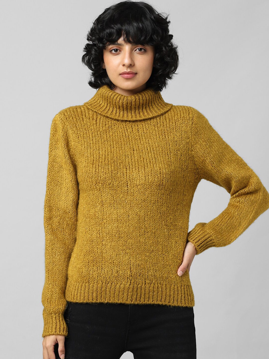 

ONLY Women Mustard Pullover