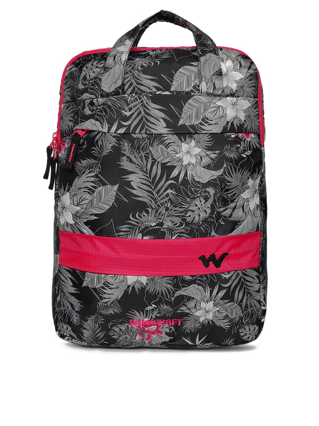 

Wildcraft Unisex Grey & Black Printed Laptop Bag