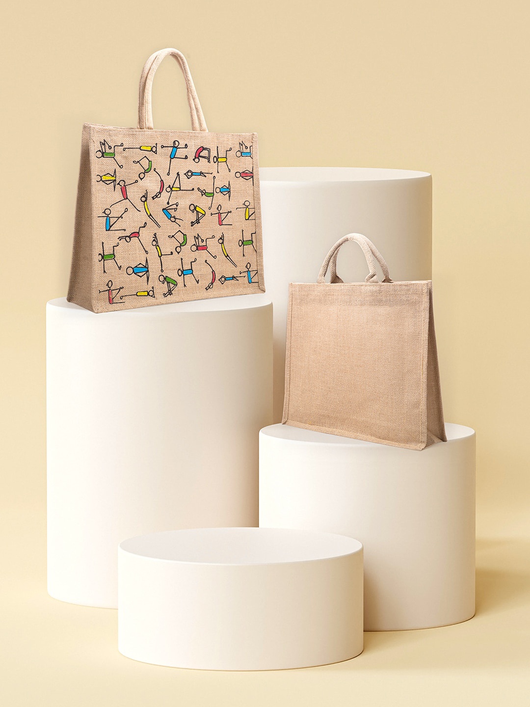 

Golden Peacock Brown Colourblocked Shopper Tote Bag with Cut Work