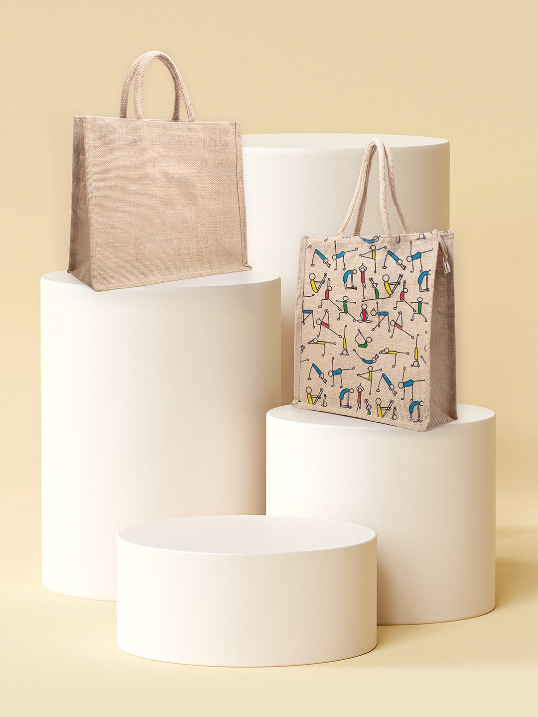 

Golden Peacock Brown Colourblocked Oversized Shopper Tote Bag with Cut Work