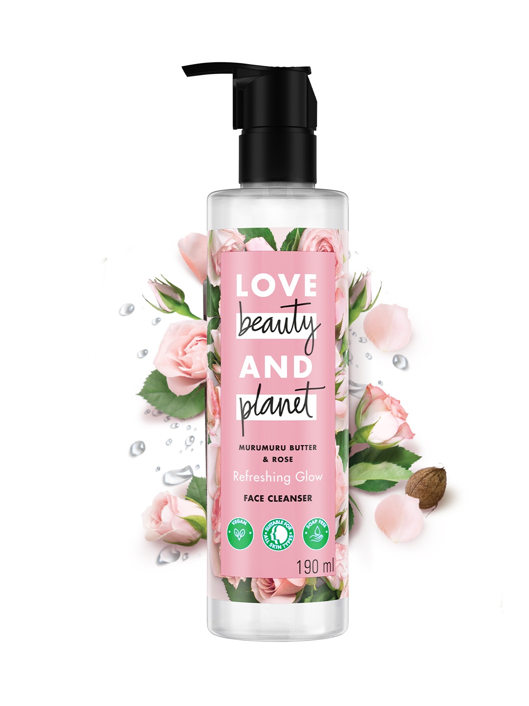 

Love Beauty & Planet Murumuru Butter & Rose Refreshing Glow Face Cleanser - 190 ml, Pink
