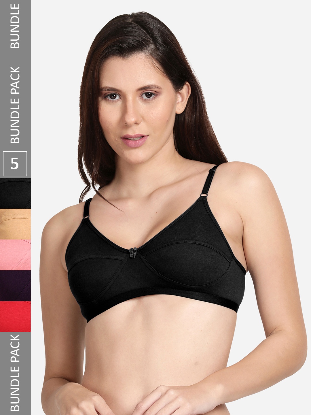 

shyaway Pack of 5 Everyday Bra, Pink
