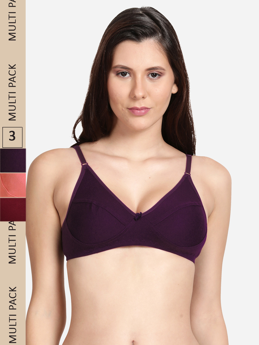 

shyaway Pink & Purple Everyday Cotton Bra