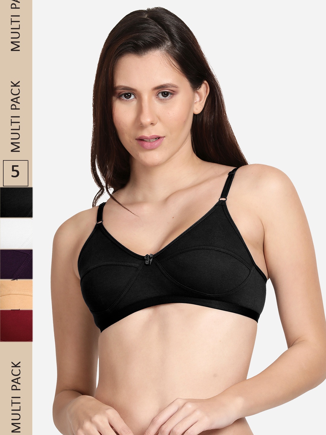 

shyaway Pack Of 5 Everyday Non-Padded Bra, Nude