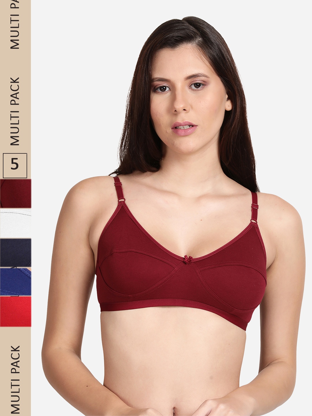 

shyaway Cotton Non Padded Bra, Red