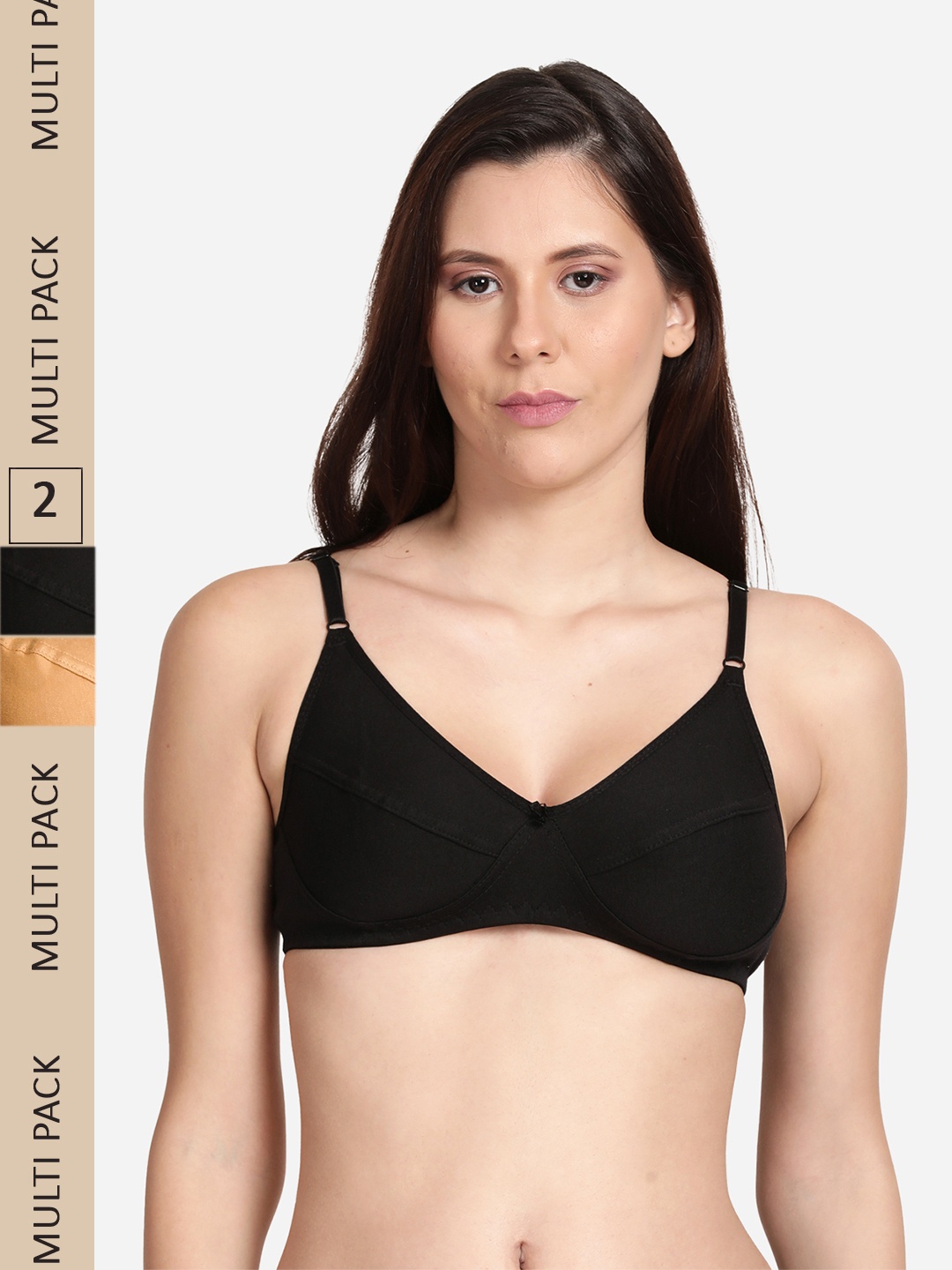 

shyaway Cotton Non Padded Bra, Black
