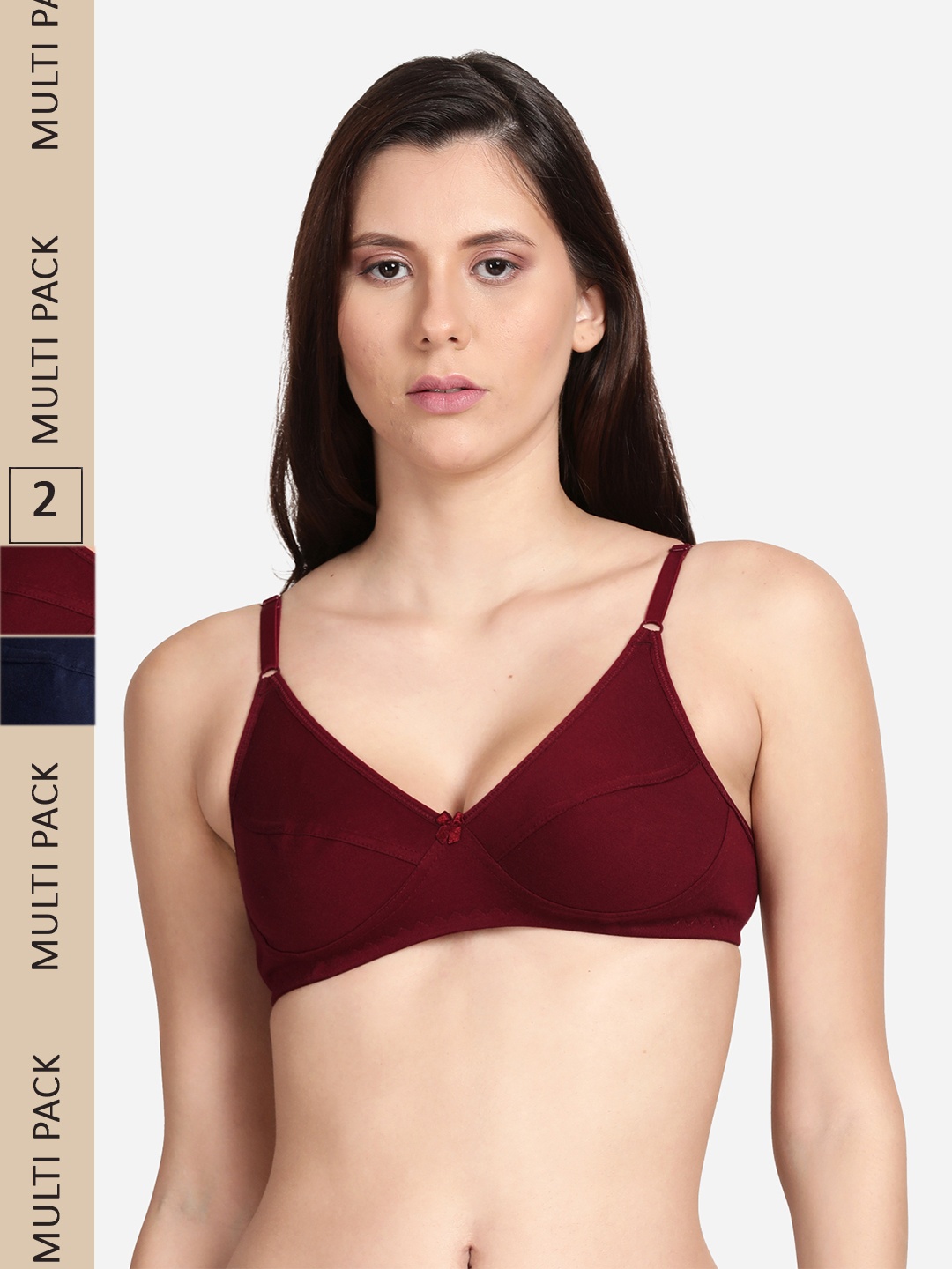

shyaway Cotton Non Padded Bra, Maroon