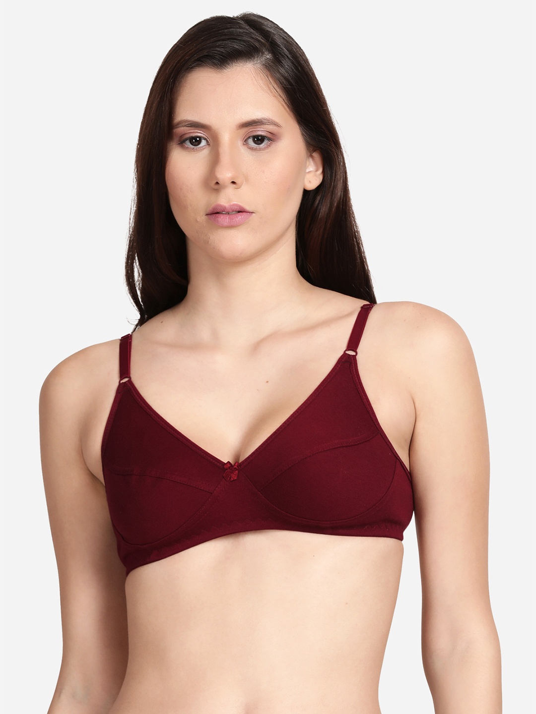 

shyaway Non Padded Non Wired Cotton Everyday Bra, Maroon