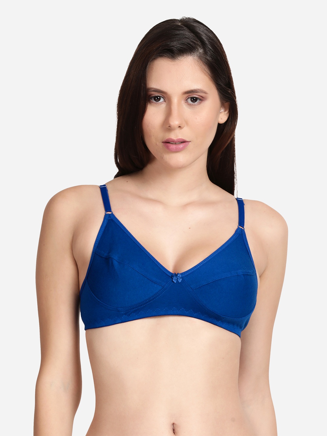 

shyaway Non Padded Cotton Bra, Blue