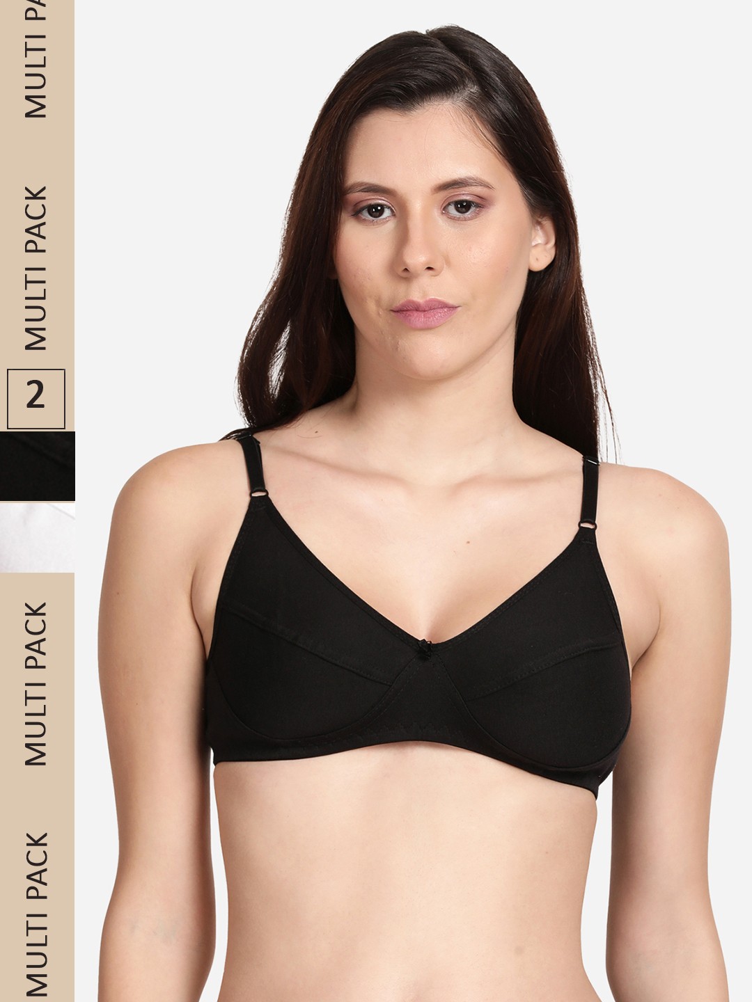 

shyaway Pack Of 2 Cut & Sew All day Comfort Cotton Bra, White